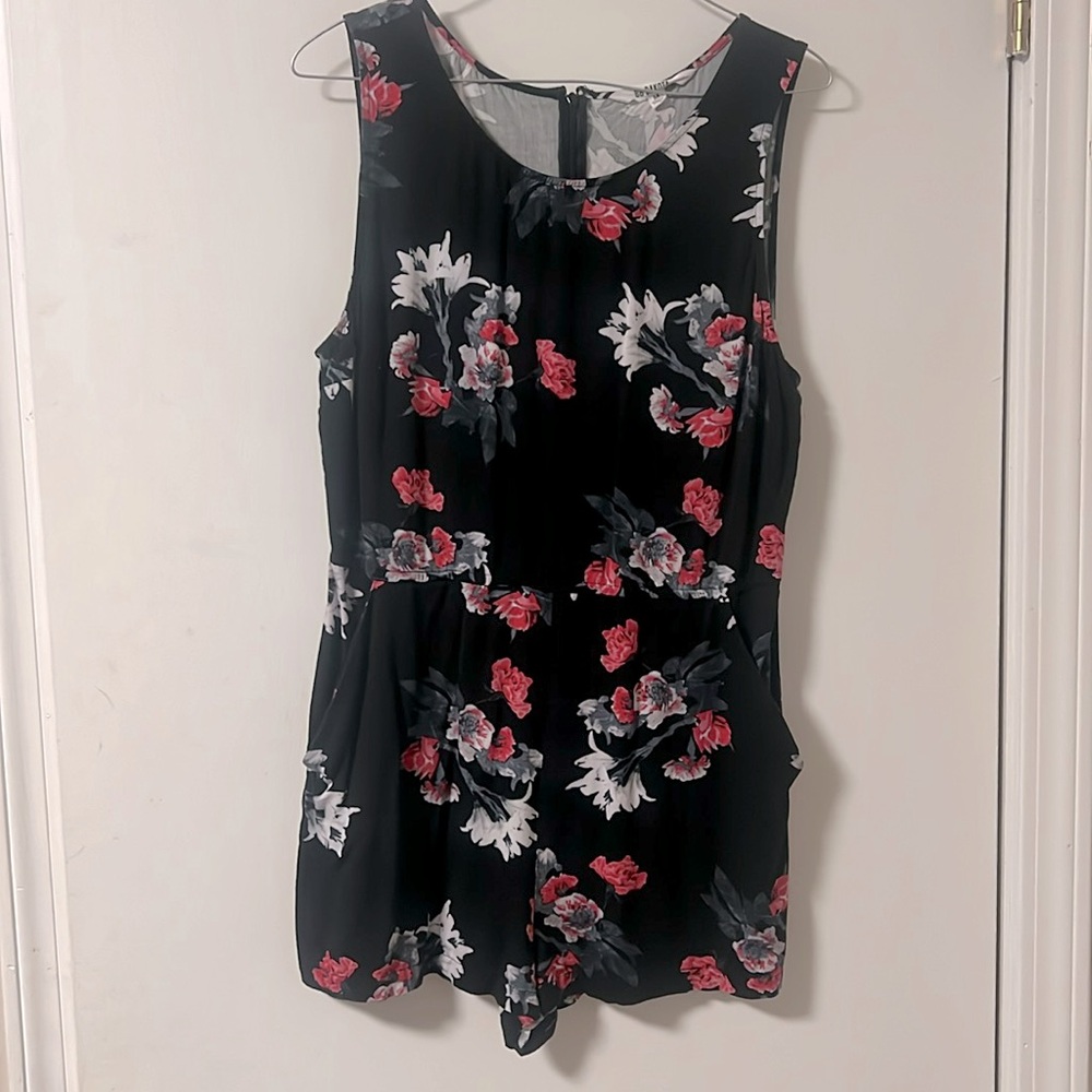 BB Dakota Black Floral Jumpsuit